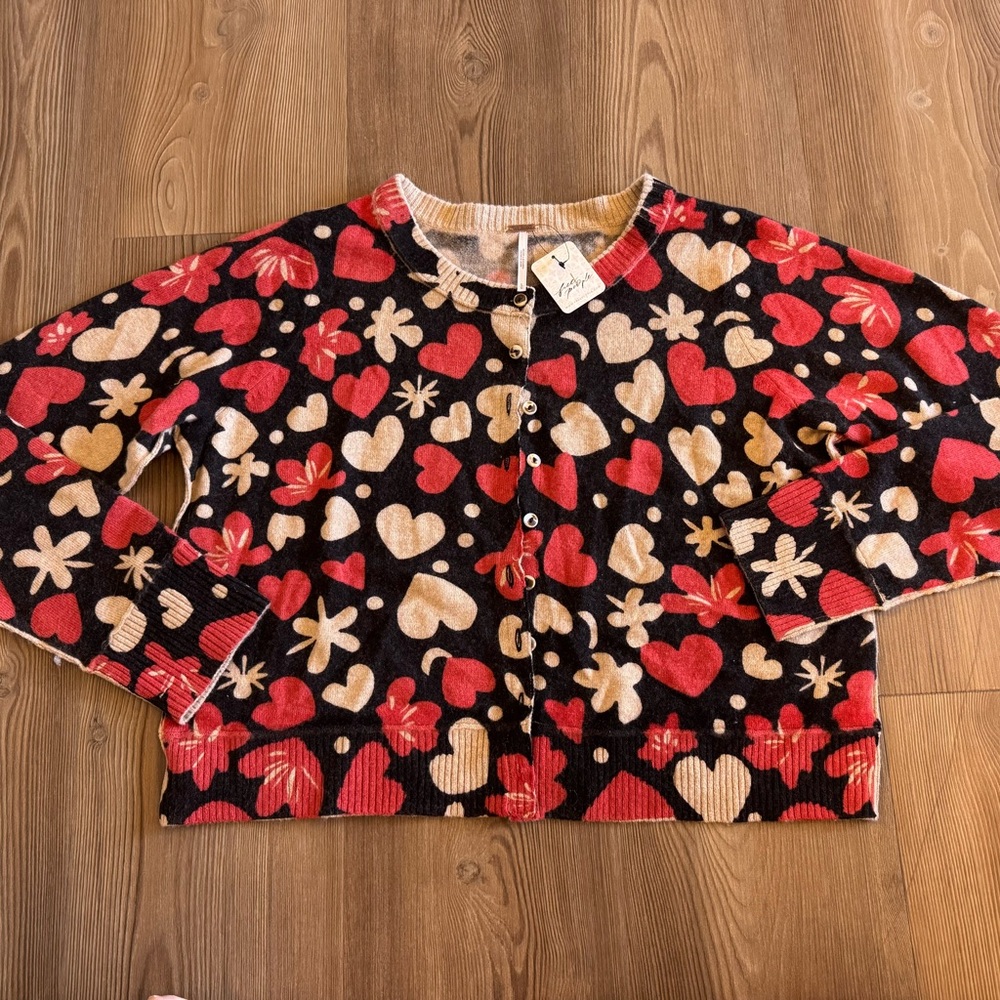 Free People NWT Patterned Cardigan